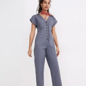 Madewell Lightspun Capsleeve Jumpsuit
